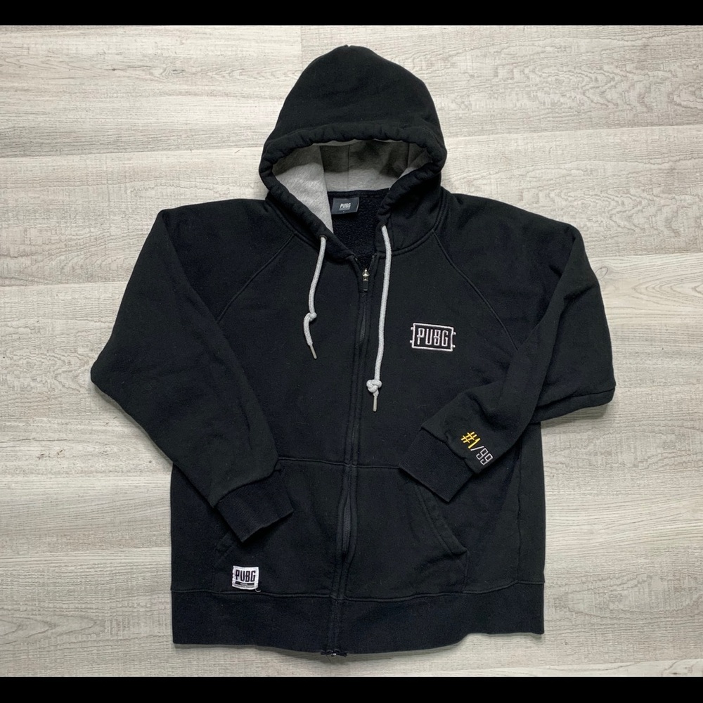 PUBG BATTLEGROUNDS HOODIE ZIP UP SZ L